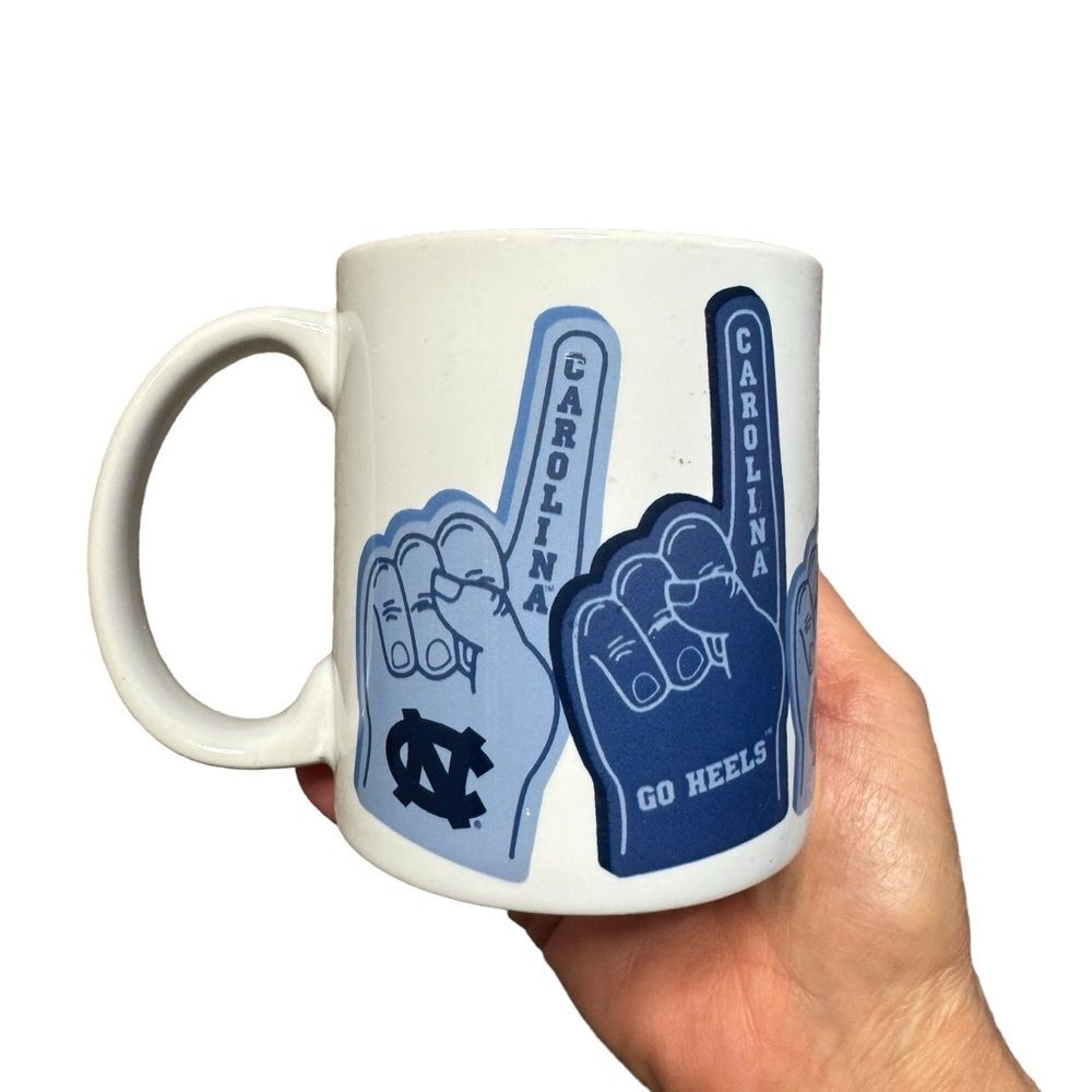 NCAA UNC North Carolina Tar Heels Ceramic Mug #1 Fan Finger ACC - Picture 3 of 5